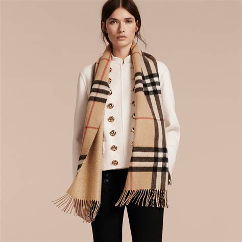 burberry scarf 75 x 6 six|Burberry reversible check cashmere scarf.